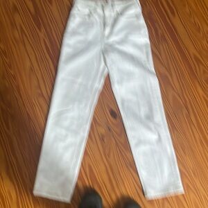 J Crew 10” high rise classic straight jean in n white size 25